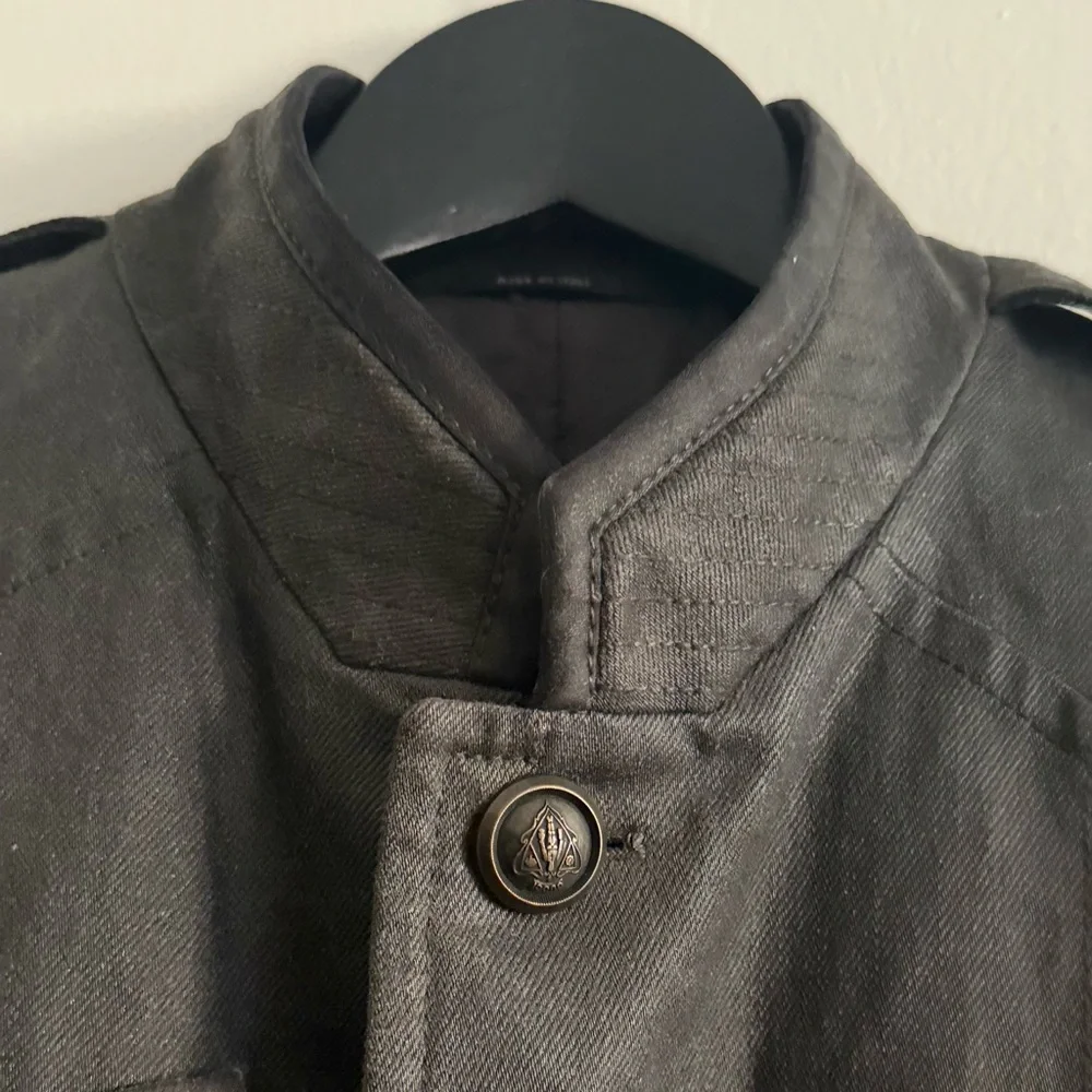 GUCCI Archival 2008 FW Runway Military Field Jacket Waxed Canvas Grey 50 L